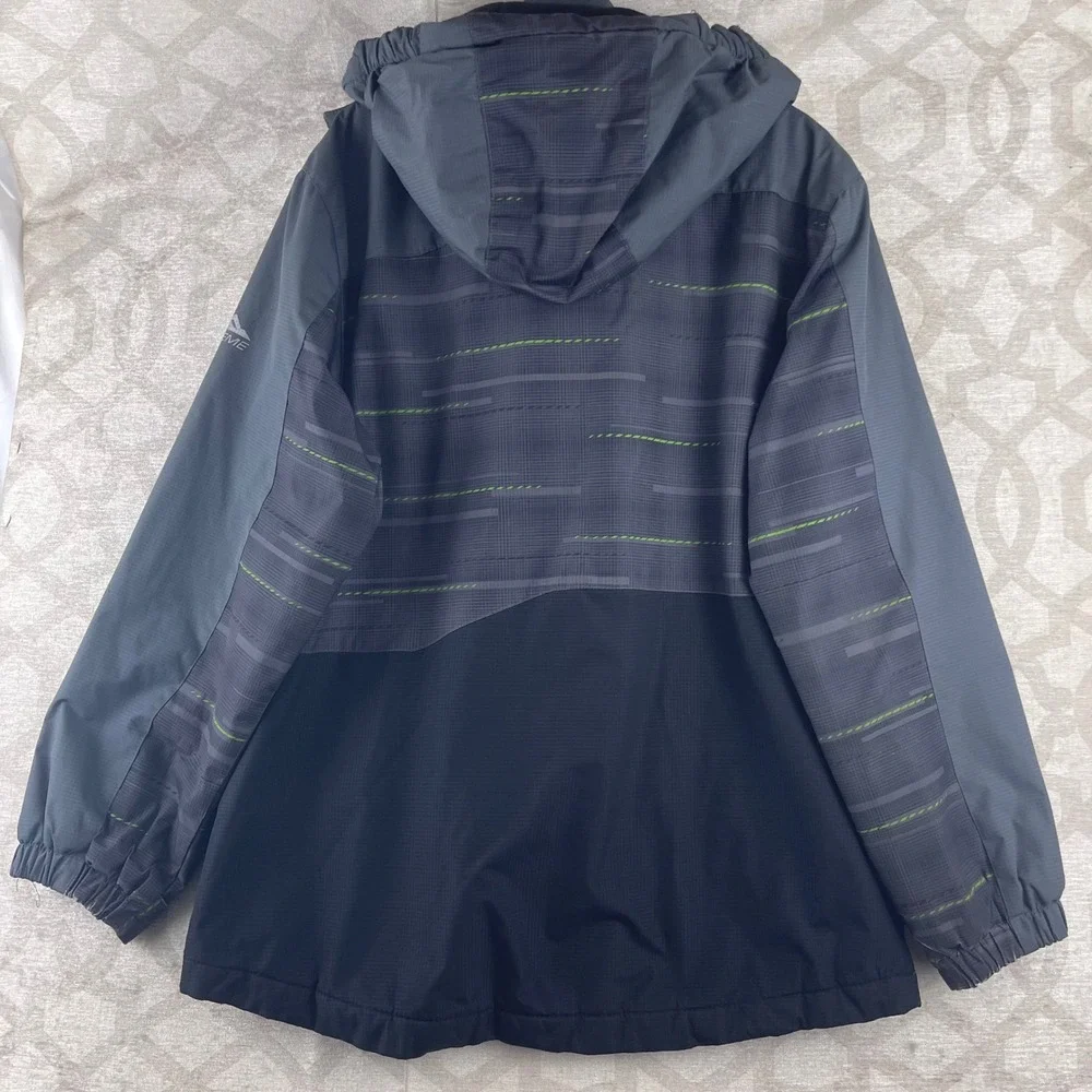 Free Country FCXtreme Kids Large 14/16 Grey Black Green Hooded Winter Jacket - Picture 2 of 8